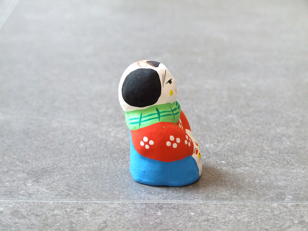 郷土玩具 民藝 福島県 工房千想 猫抱き童子 哀 縁起物 置物 開運