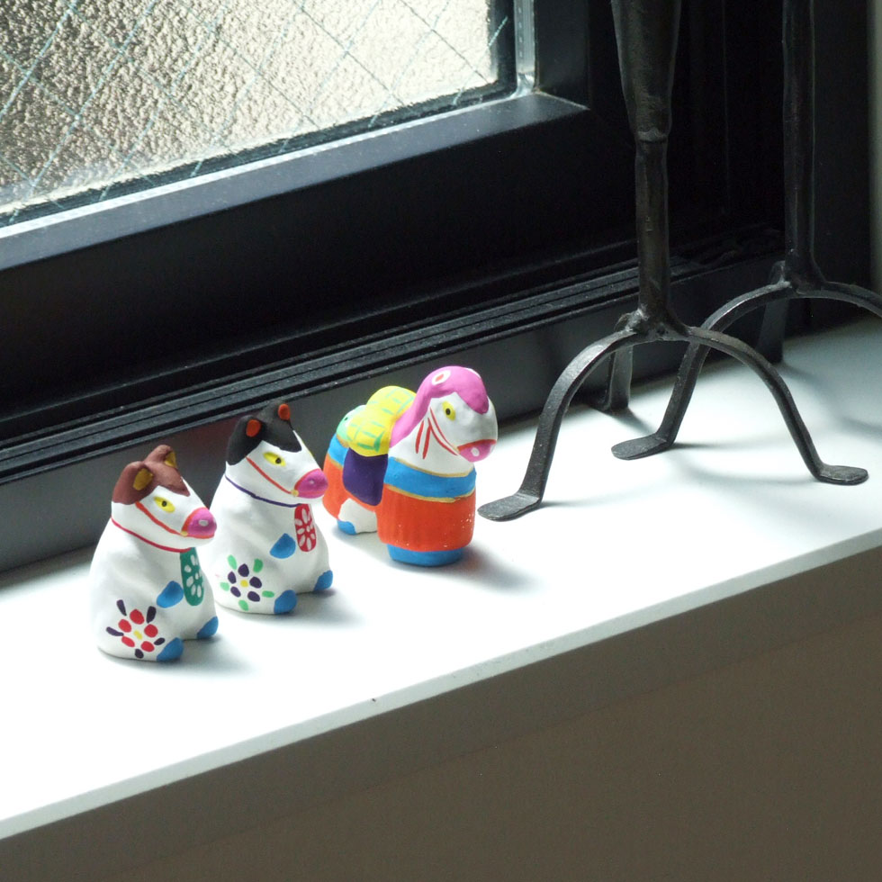 郷土玩具 民藝 福島県 工房千想 豆福馬 干支 午 縁起物 置物 開運