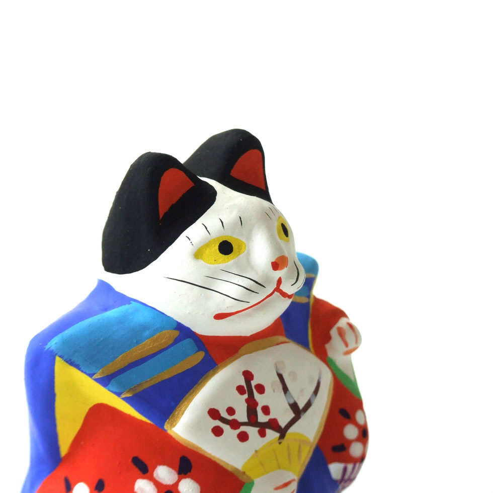 郷土玩具 民藝 福島県 工房千想 扇持ち招き猫 : おまめ - 通販