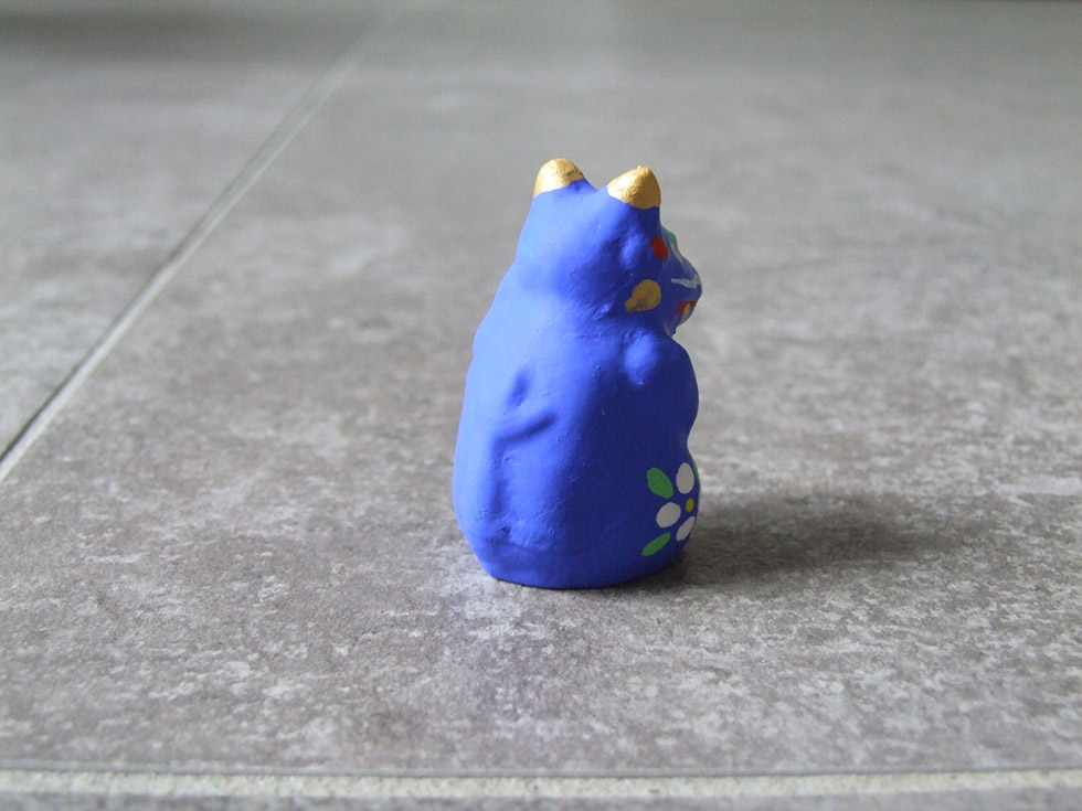 郷土玩具 民藝 福島県 工房千想 豆招き辰 青 干支 龍 縁起物 置物 開運