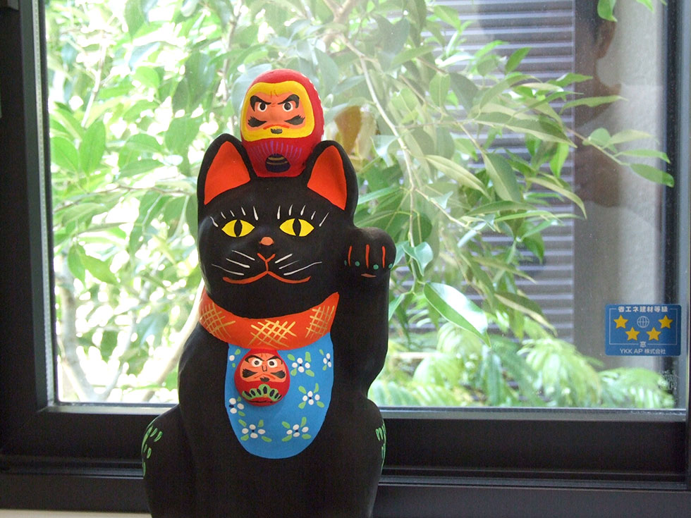 郷土玩具「小幡人形（猫乗り鼠）」 ねこれくと 招き猫 小幡人形