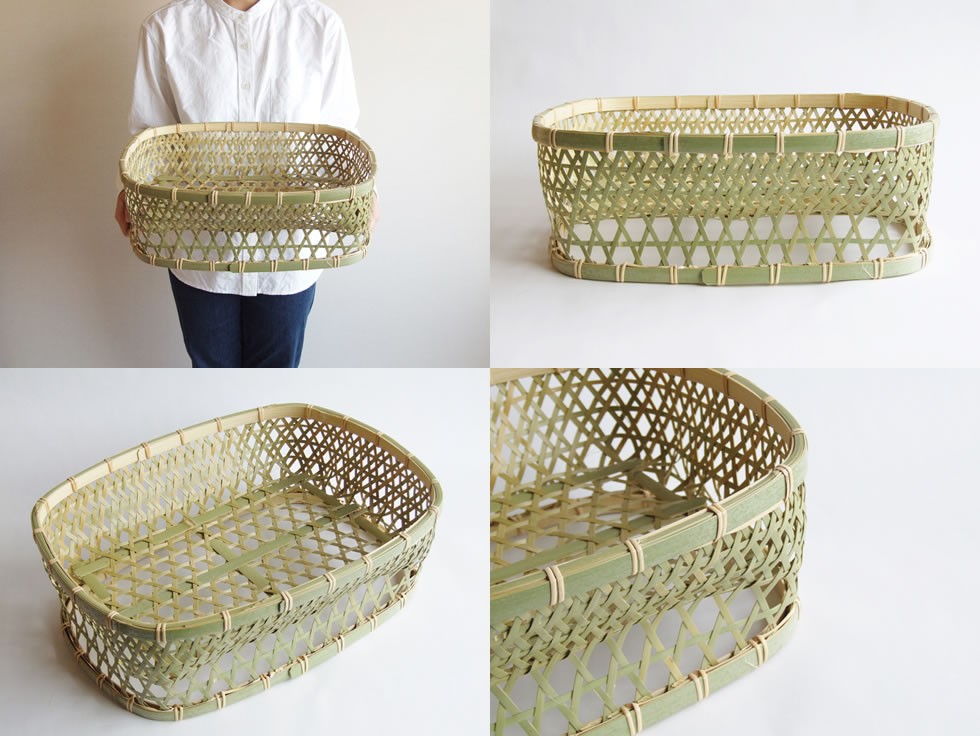 丹波竹細工 真竹 椀かご 長方形 角型 大 : おまめ - 通販 - Yahoo