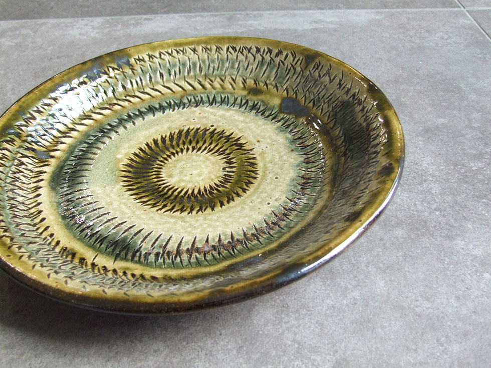 やちむん 民藝 照屋窯 照屋佳信 8.5寸皿 中皿 上1 : おまめ - 通販