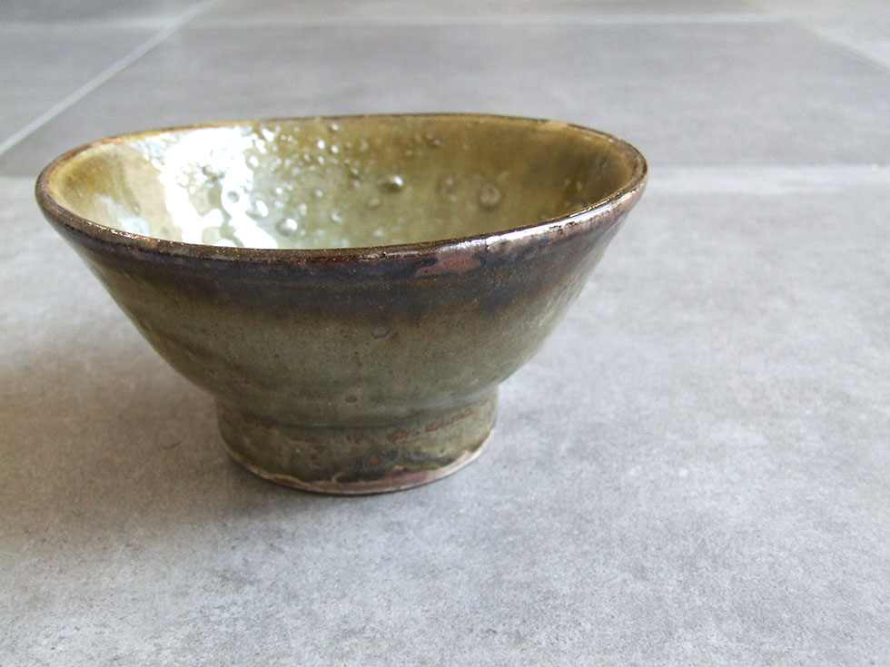 やちむん 民藝 照屋窯 照屋佳信 5寸マカイ(お茶碗) 上3 : おまめ