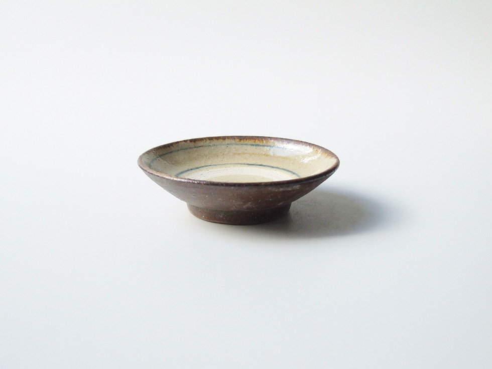 やちむん 民藝 読谷山焼 北窯 松田共司3寸皿 小皿 豆皿 呉須に飴