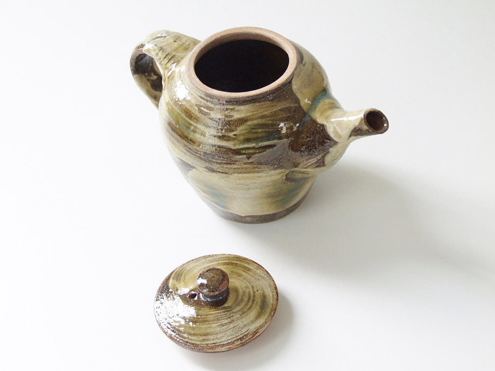 やちむん 民藝 読谷山焼 北窯 松田共司ポット 大 刷毛目 : おまめ