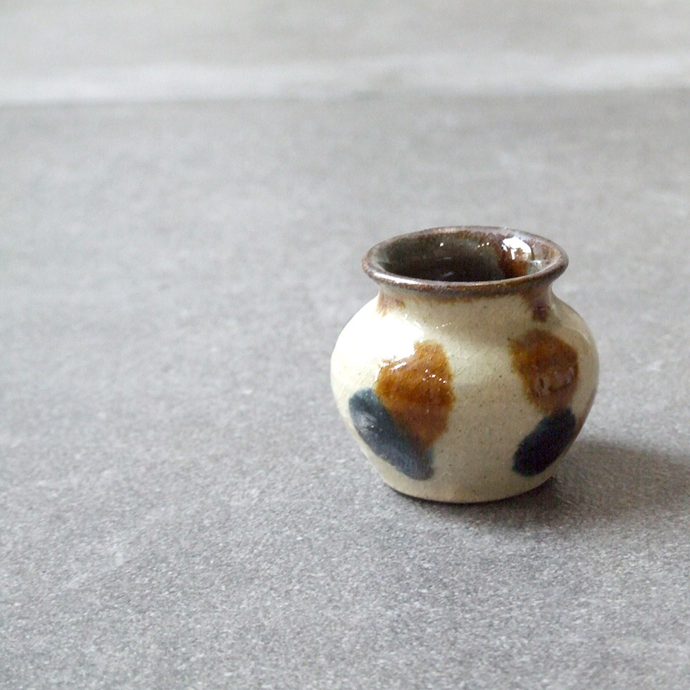 やちむん 民藝 読谷山焼 北窯 松田共司 楊枝入れ 楊枝壺5 : おまめ