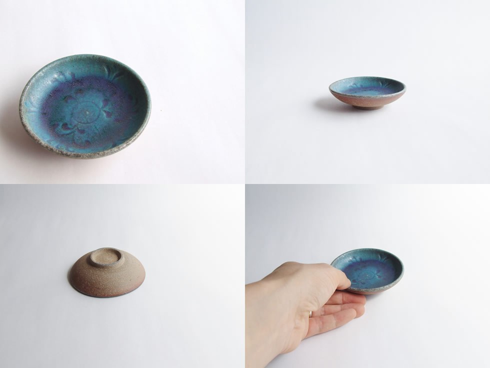 新品】やちむん 北窯 與那原正守 ペルシャブルー 角皿