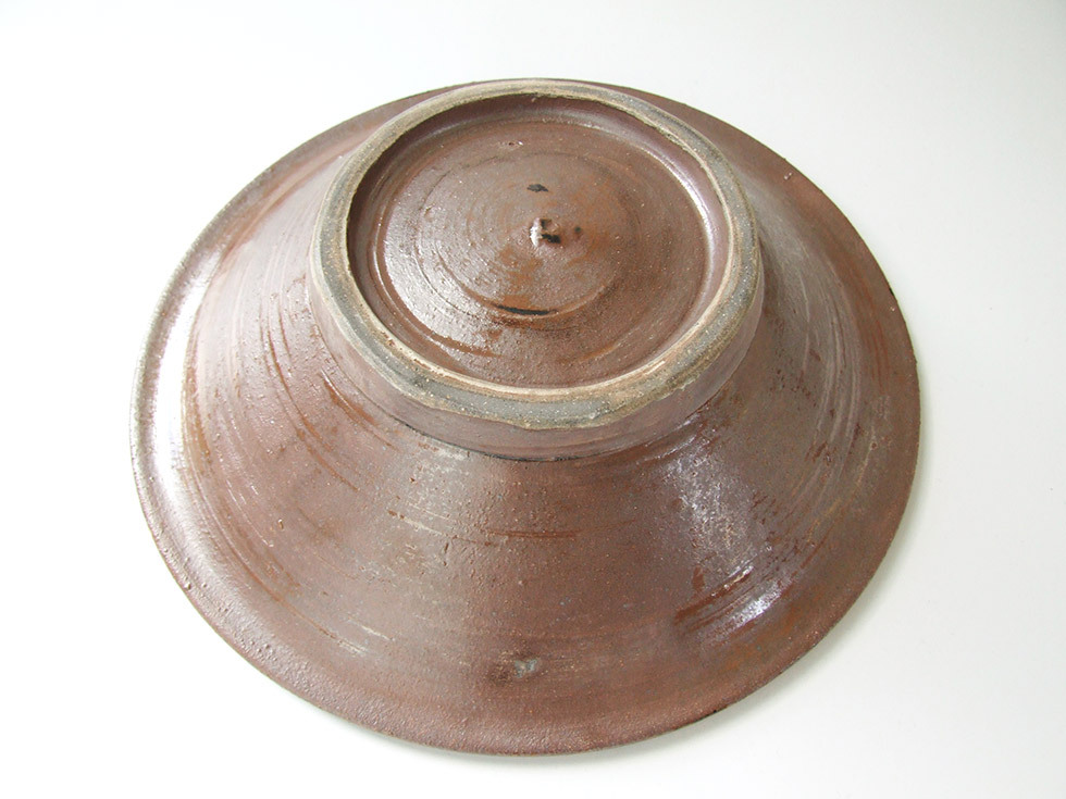 やちむん 民藝 読谷山焼 北窯 宮城正享 8寸皿 中皿 呉須唐草 上