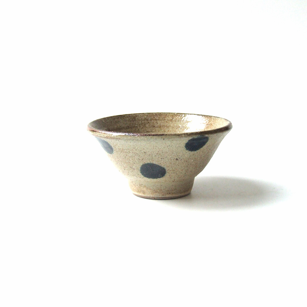 やちむん 民藝 読谷山焼 北窯 宮城正享 3.5寸マカイ(お茶碗) 呉須点打