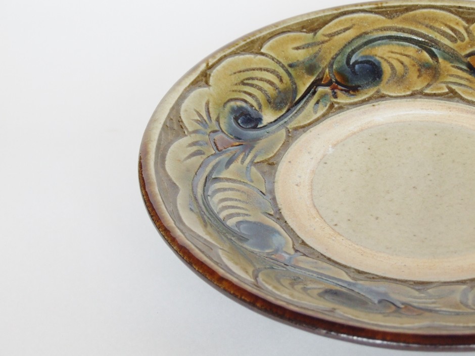 古陶 陶芸 民藝 壺屋 花瓶 壺 線彫 掻き落とし 三彩 民芸 vintage 53c33b43ab26b86adac6305372207c