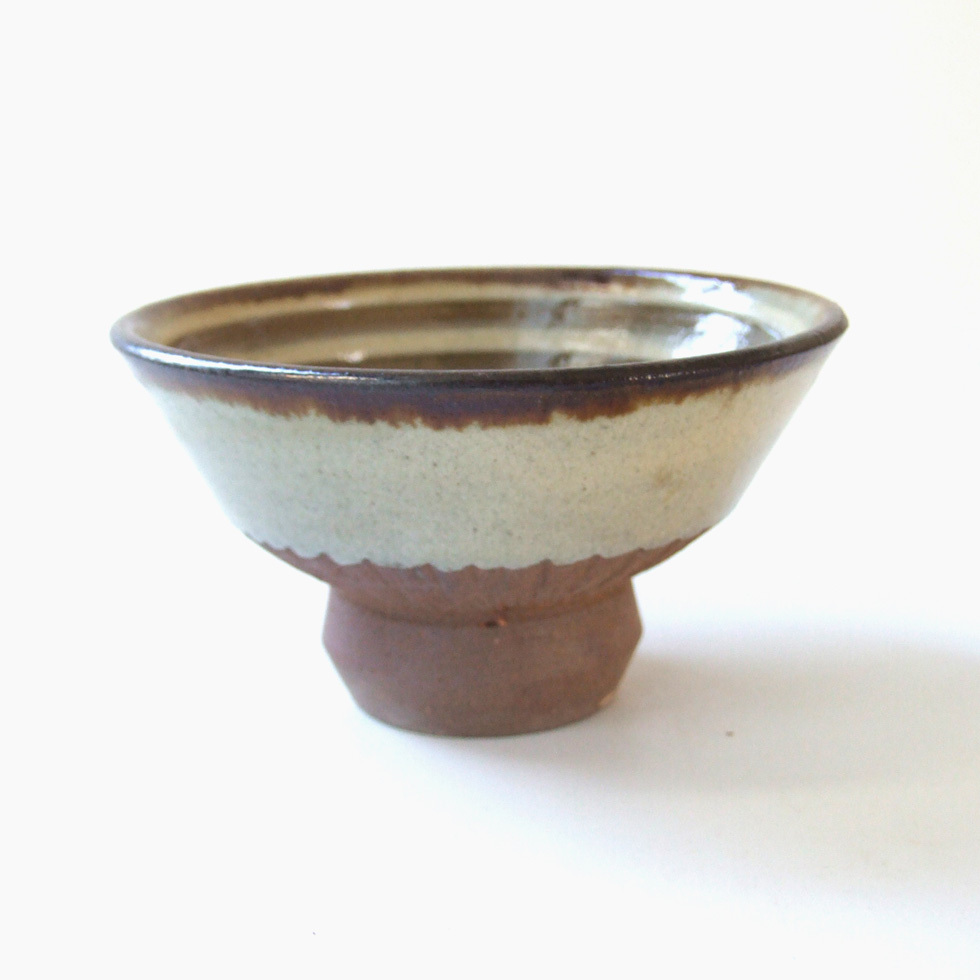 やちむん 民藝 壺屋焼 陶藝玉城3.5寸マカイ(お茶碗) 重 ツートン