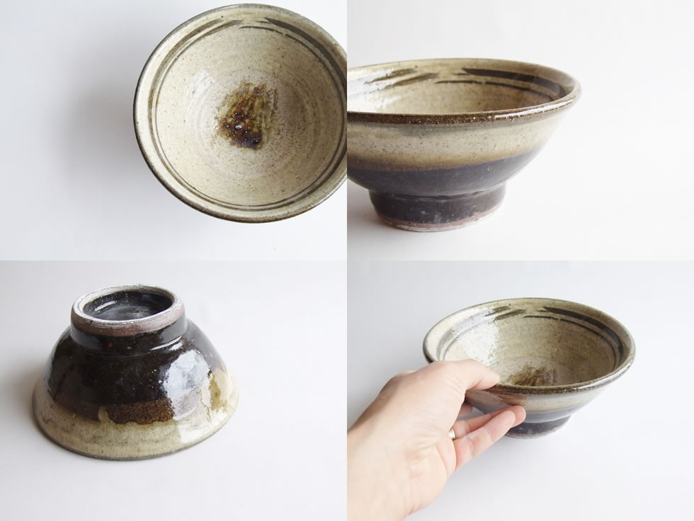 やちむん 民藝 照屋窯 照屋佳信 6.5寸マカイ(お茶碗 丼) 2 : おまめ