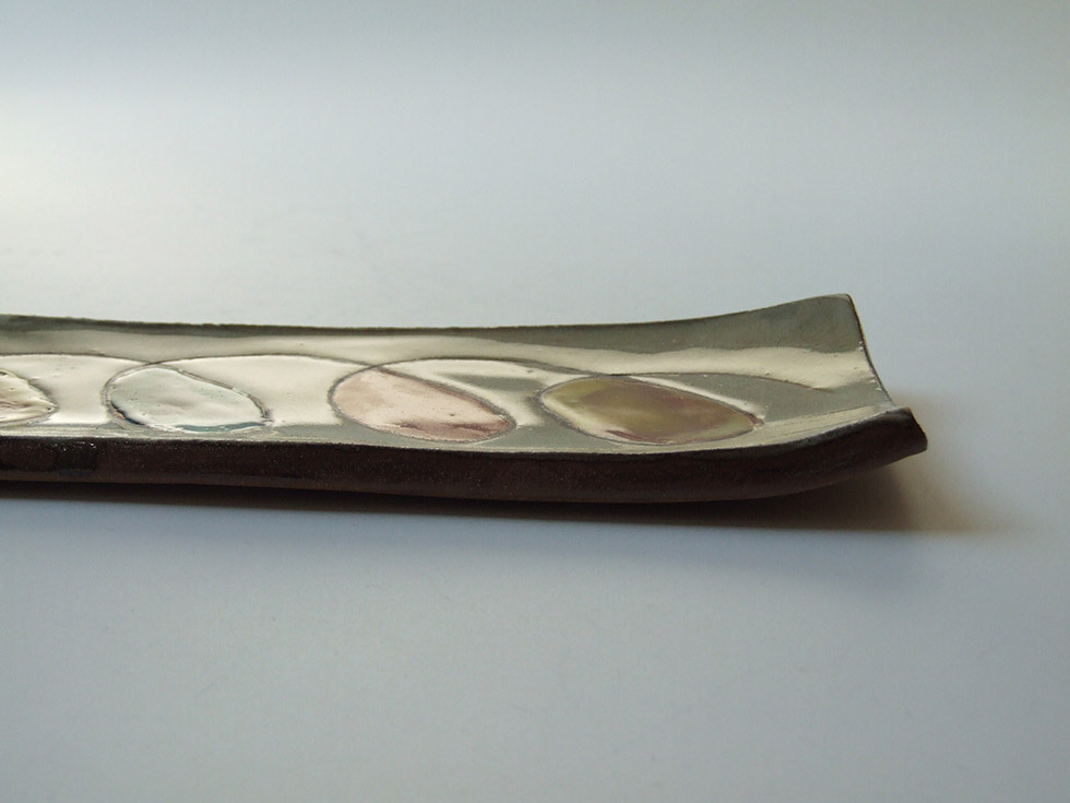 やちむん 民藝 読谷山焼 山田真萬長方板皿 赤絵1 : おまめ - 通販