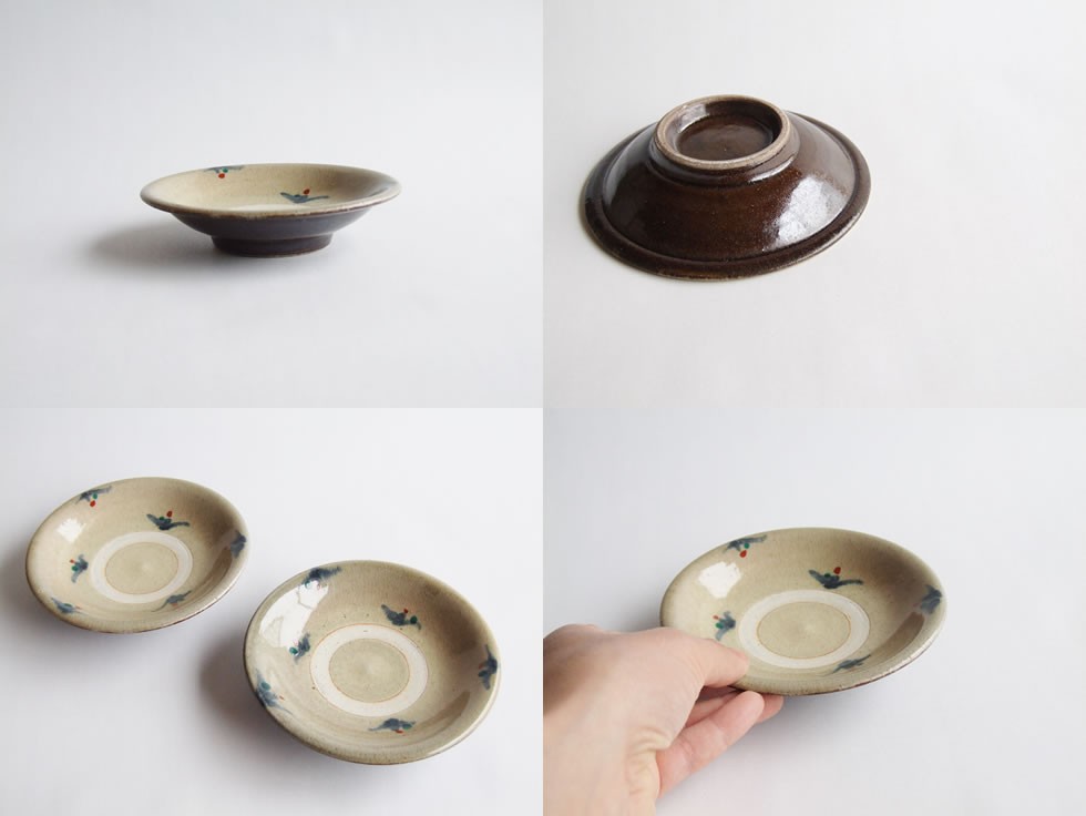 【民藝・希少】やちむん　赤絵　読谷北窯　松田米司 yachimunyoneji93.jpg