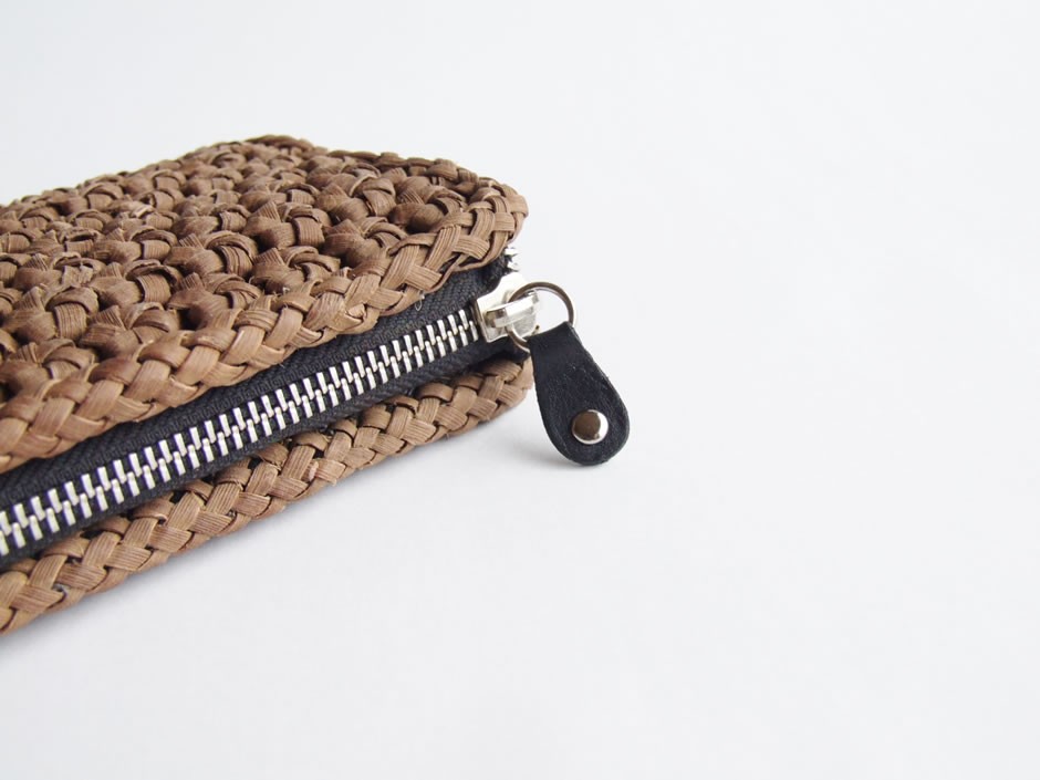 純国産 山葡萄蔓細工 山葡萄の財布 特上六角花模様編み : おまめ