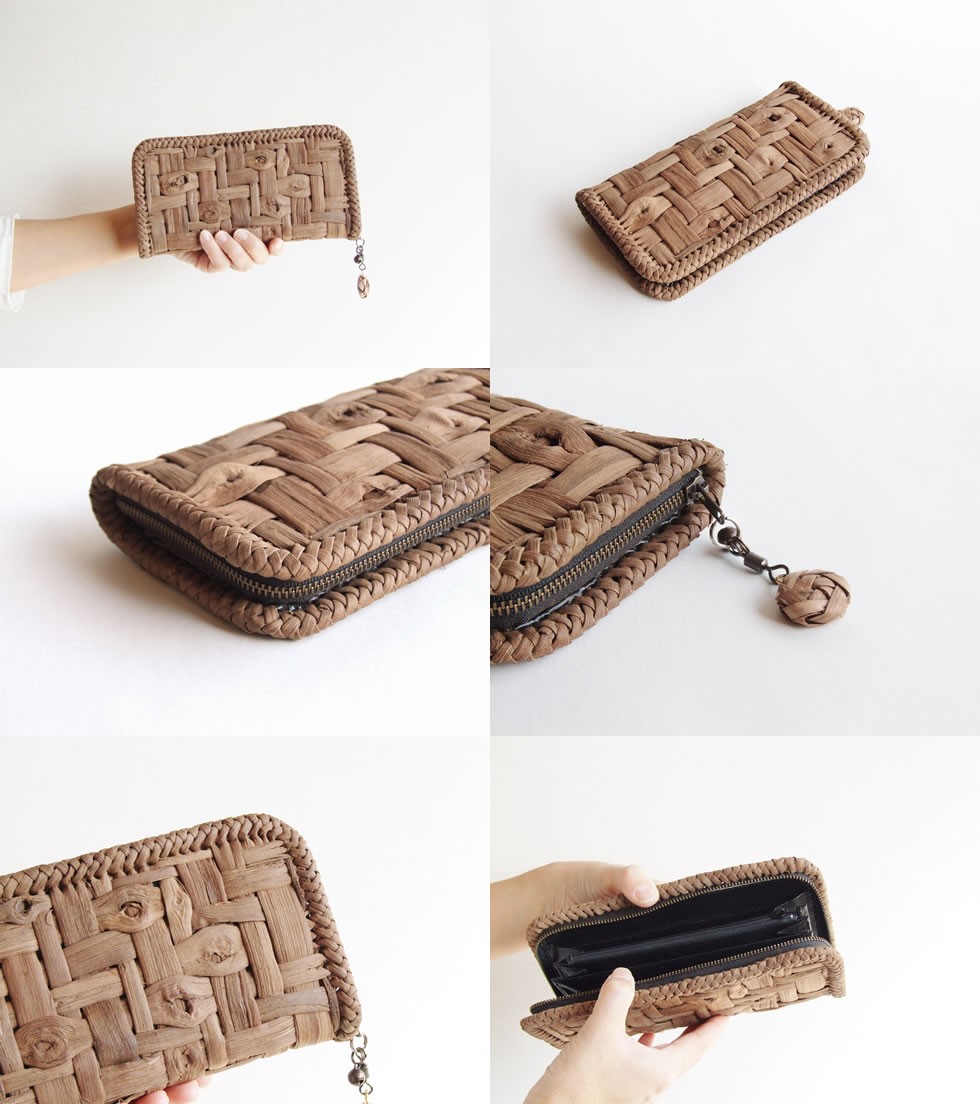 専用です。　国産山葡萄　お財布 純国産 山葡萄蔓細工 山葡萄の財布 5mm斜め網代編み : おまめ