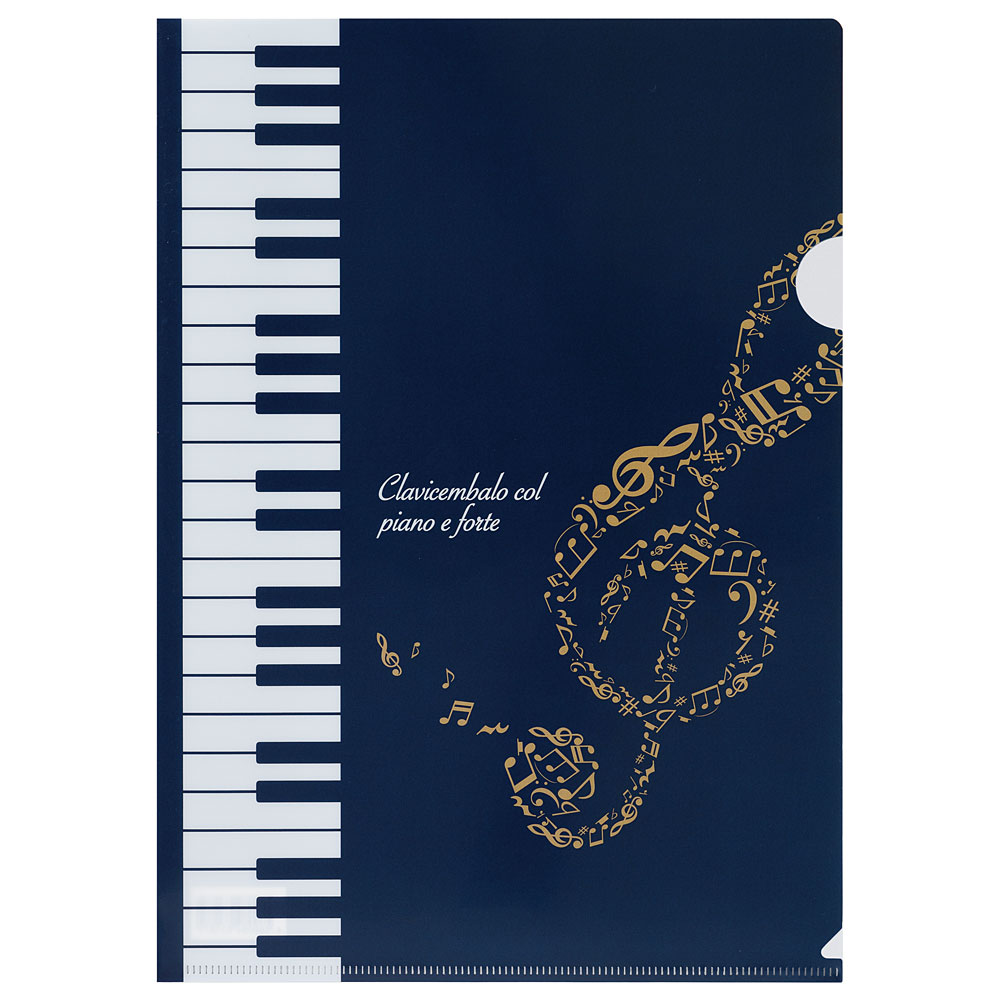 A4クリアファイル（裏面クリアタイプ）【音符柄・鍵盤柄】 : 鶯鳴堂