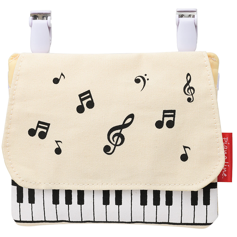 Piano line ポケットポーチ（ピアノ鍵盤柄）【ポケットティッシュ