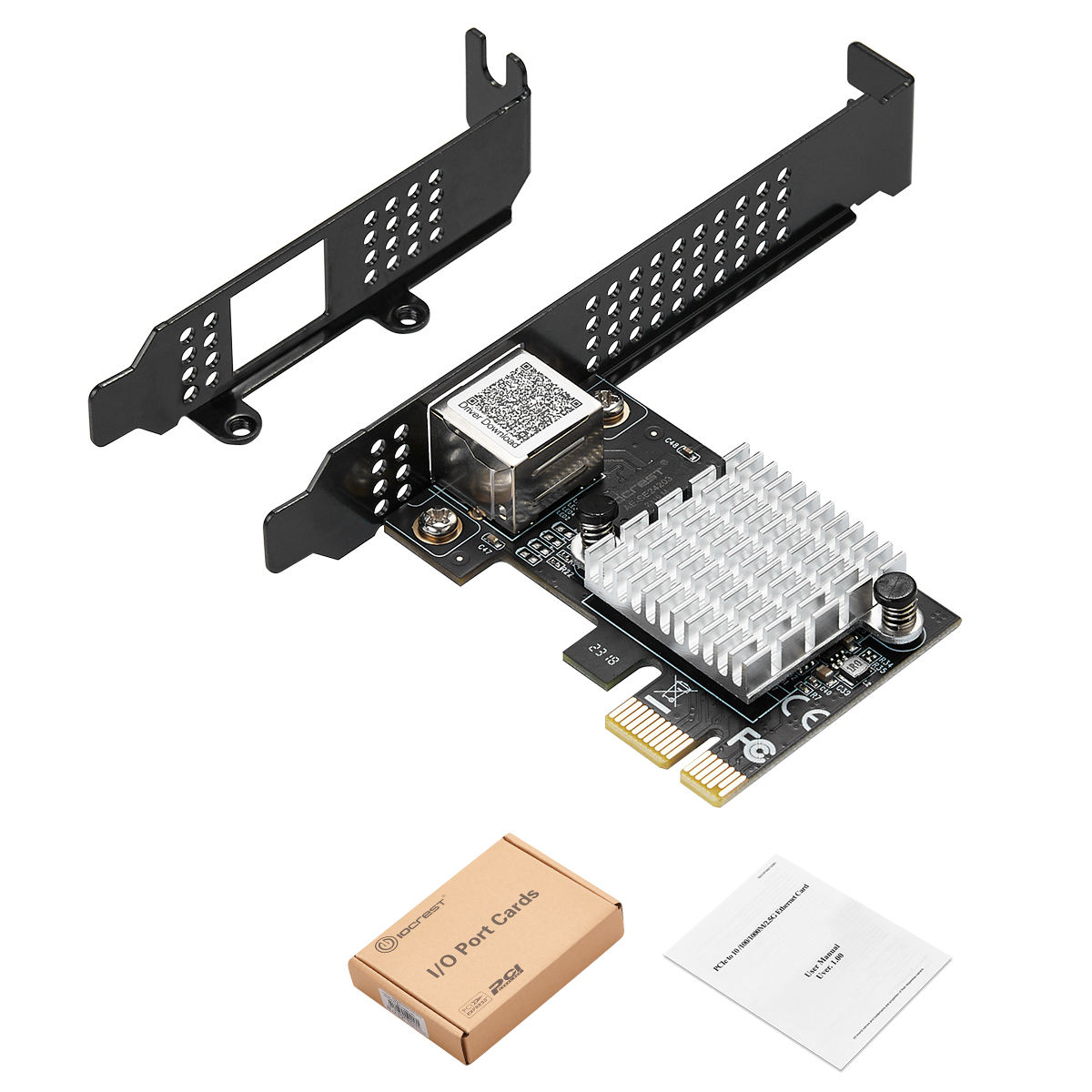 10GbE 有線LANカード Realtek RTL8127AT搭載 PCIe Gen4x1 RJ45対応1