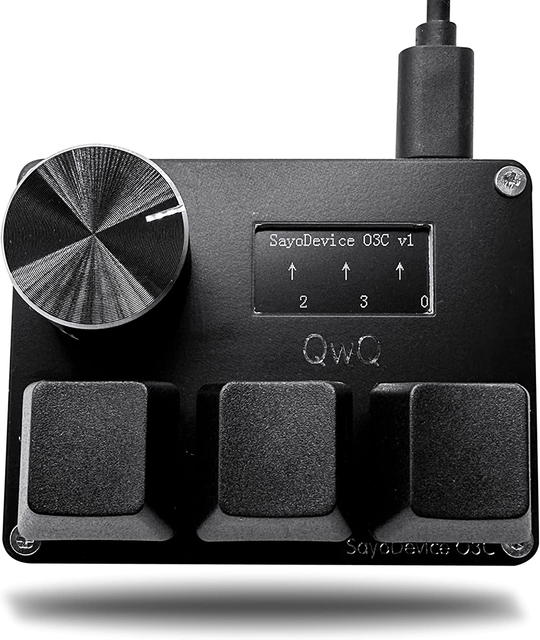 SayoDevice ダイヤル付ミニキーボード3キータイプ O3C ラピッド