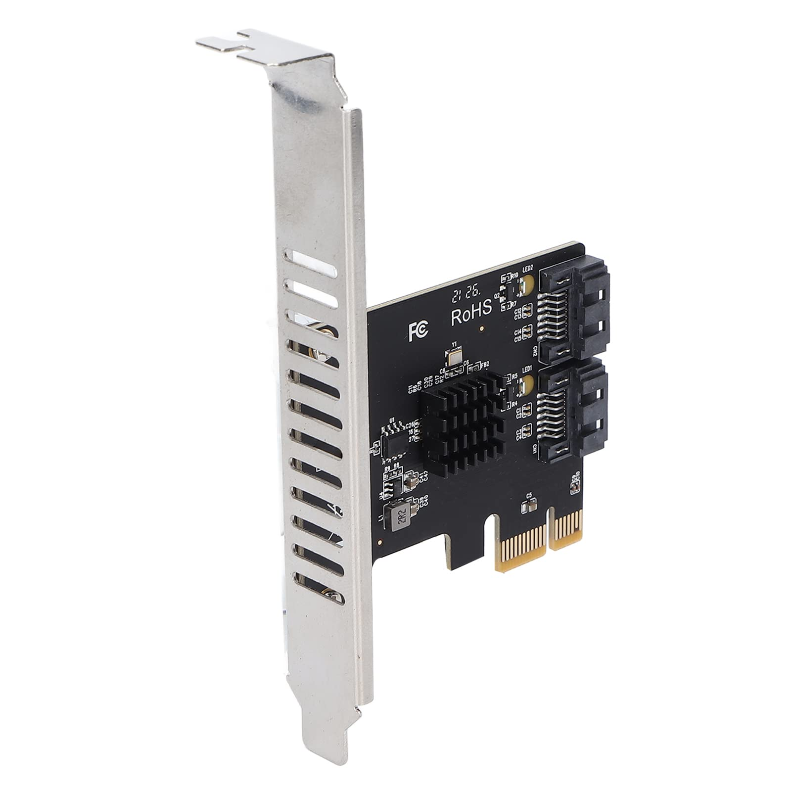 PCI Express x1 to 2ポート SATA 3.0 拡張カード PH52A JMB582チップ