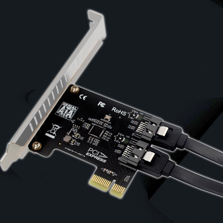 PCI Express x1 to 2ポート SATA 3.0 拡張カード PH52A JMB582チップ
