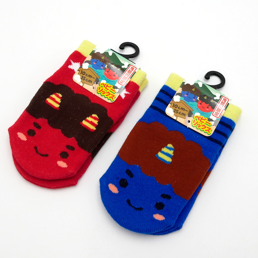 鬼怒川限定 ベビーソックス 10〜15cm (赤鬼・青鬼) 1歳 2歳 3歳 滑り止め 靴下 キッズ 男の子 女の子 可愛い 面白 栃木 日光 お土産 ギフト 出産祝い プレゼント |  | 03