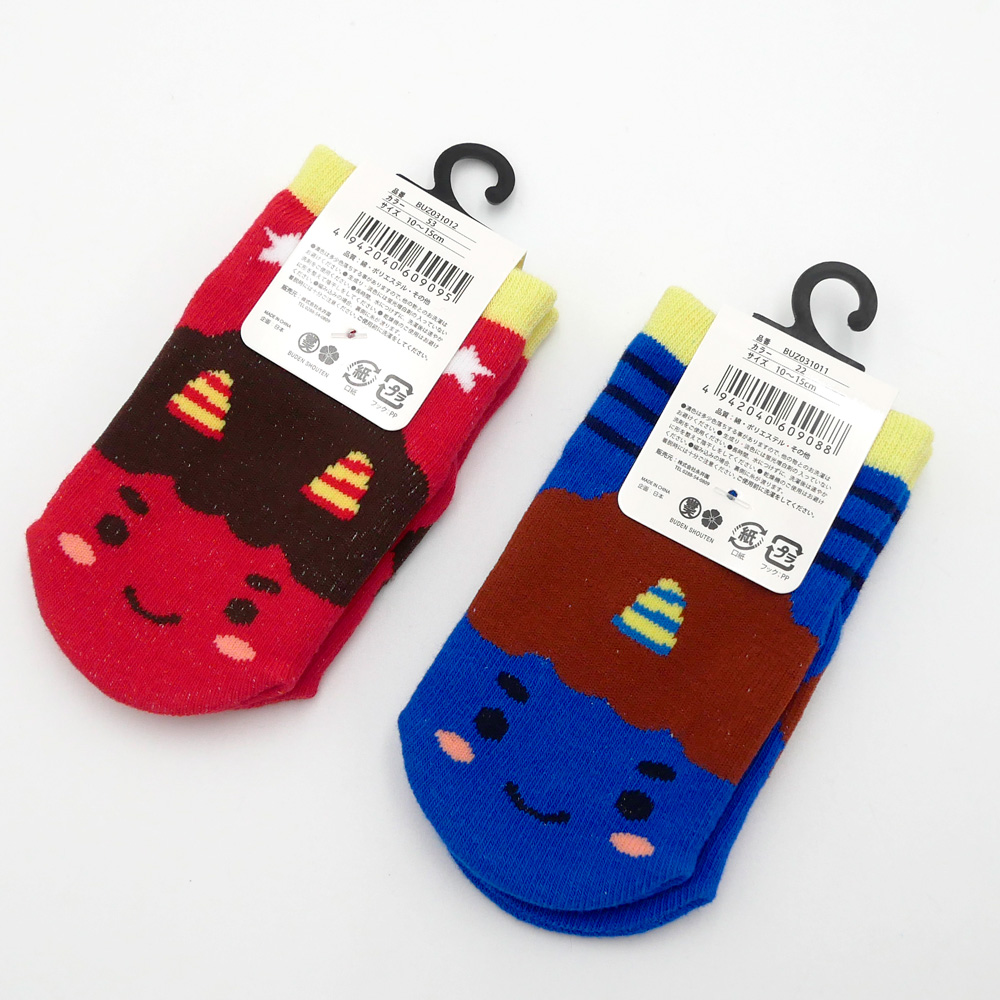 鬼怒川限定 ベビーソックス 10〜15cm (赤鬼・青鬼) 1歳 2歳 3歳 滑り止め 靴下 キッズ 男の子 女の子 可愛い 面白 栃木 日光 お土産 ギフト 出産祝い プレゼント |  | 04