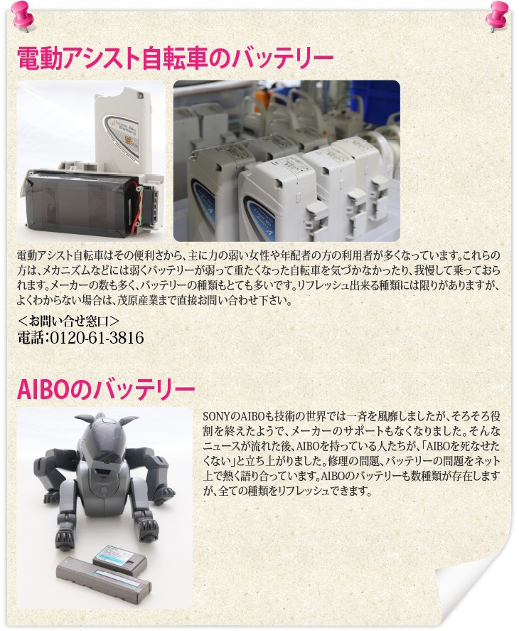 おもてなしギフト　AIBOバッテリー診察券　メーカー保証終了