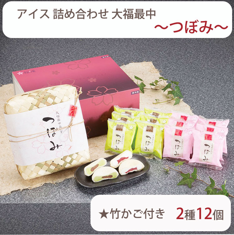 お中元 アイス 詰め合わせ 大福最中あいす〜つぼみ〜 （2種・12