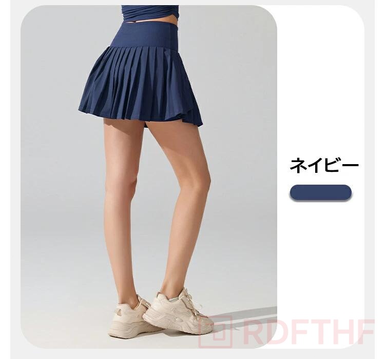 レディース テニススコート インナーパンツ付き プリーツ ミニスカート