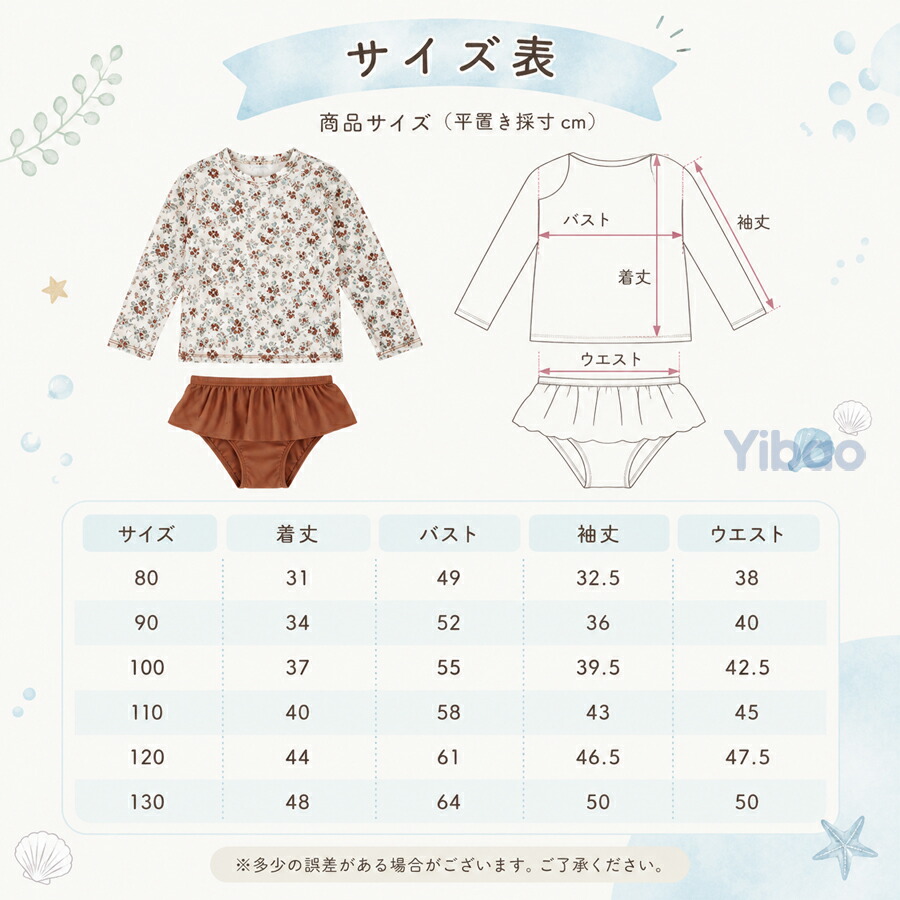 フリルセパレートスイムウエア スイムキャップセット UVカット 子供