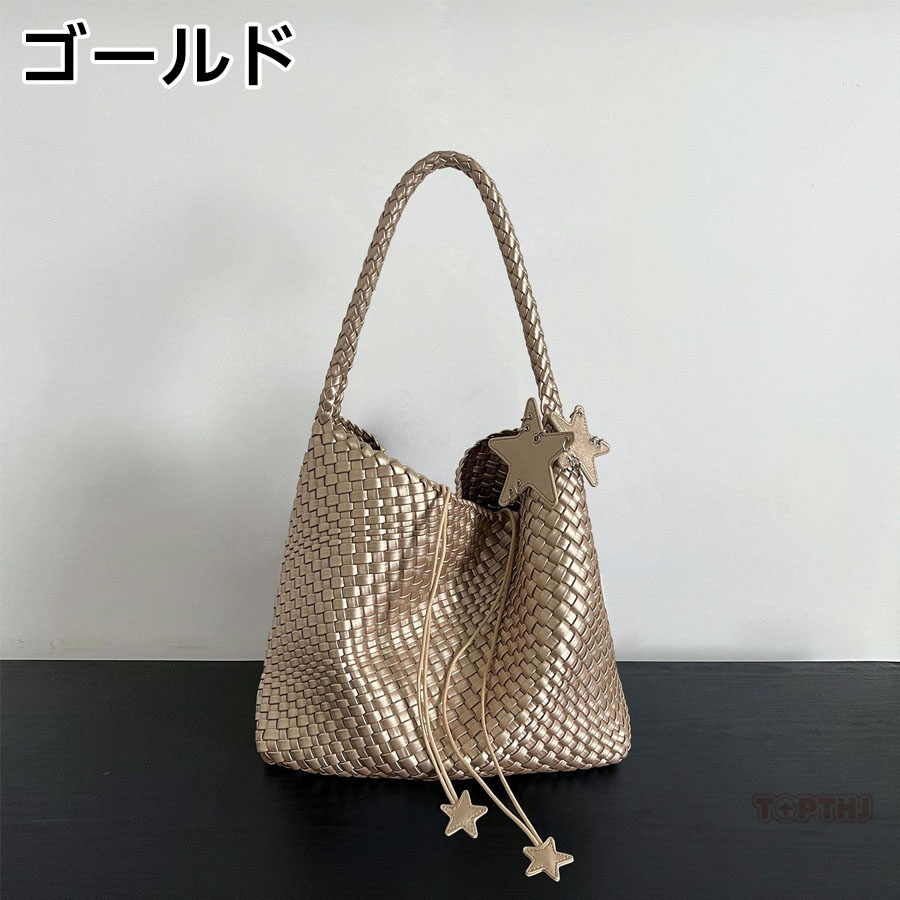 編み込み 大容量 逆台形 トートバッグ 肩掛け ✨️コールハーン　手編みバッグ 2607ll05_desc_23.jpg
