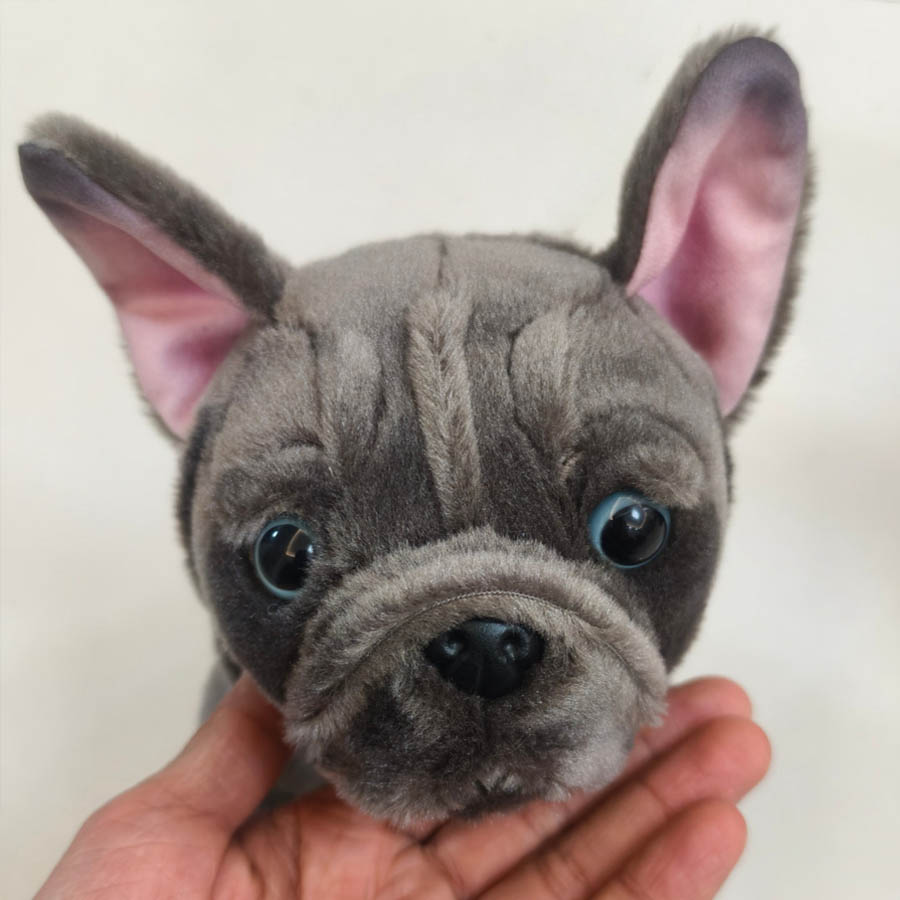 フレンチブルドッグ ぬいぐるみ 22cm 犬 ブラウン ブラック リアル