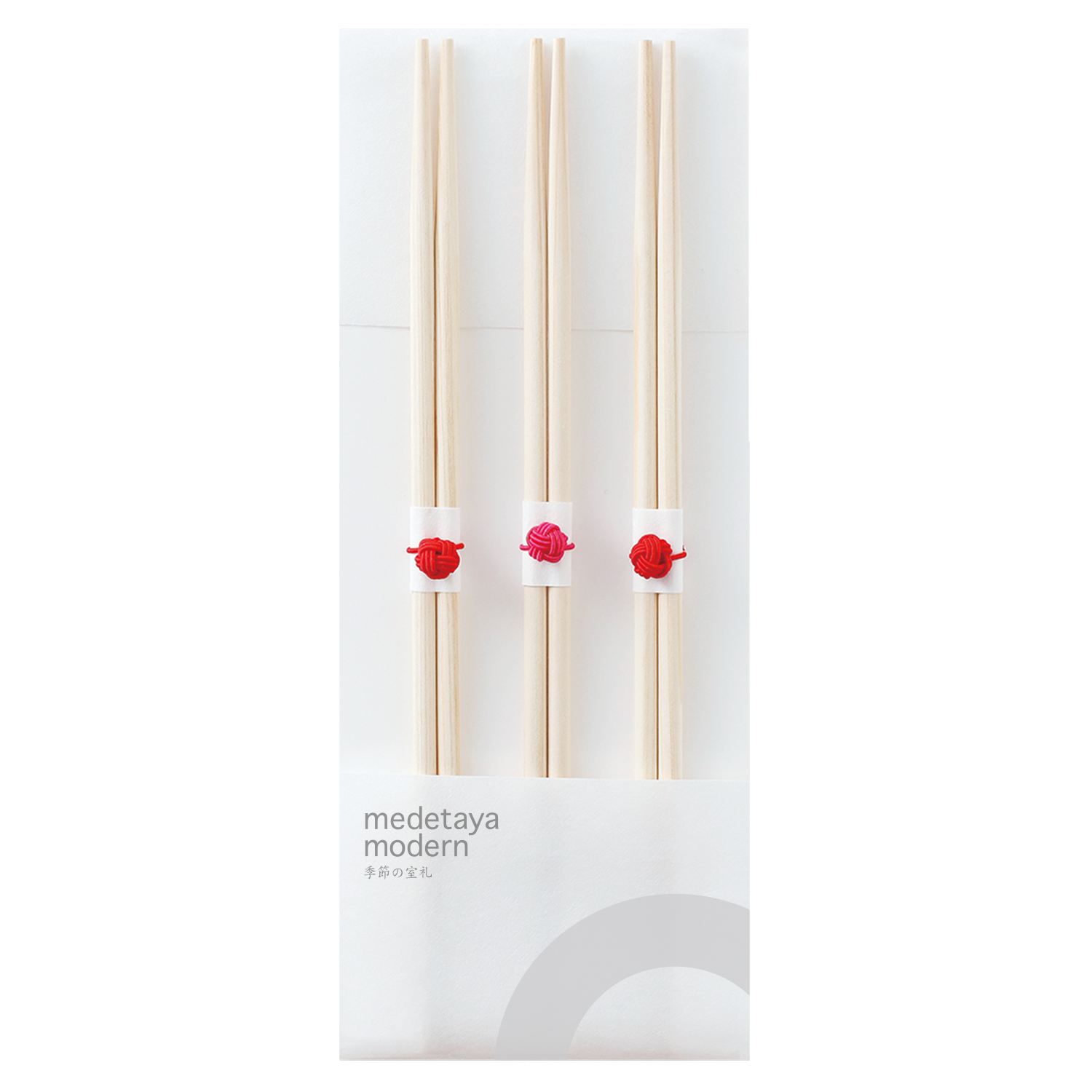 めでたや 祝い箸 medetaya modern 水引玉祝箸 3膳入 和紙 国産 日本製