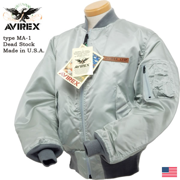 AVIREX,アビレックス/アヴィレックス,1615-522-6011,type MA-1,メイドインUSA/米国製,Dead  Stock(デッドストック)/フライトジャケット/エアフォース,シルバー