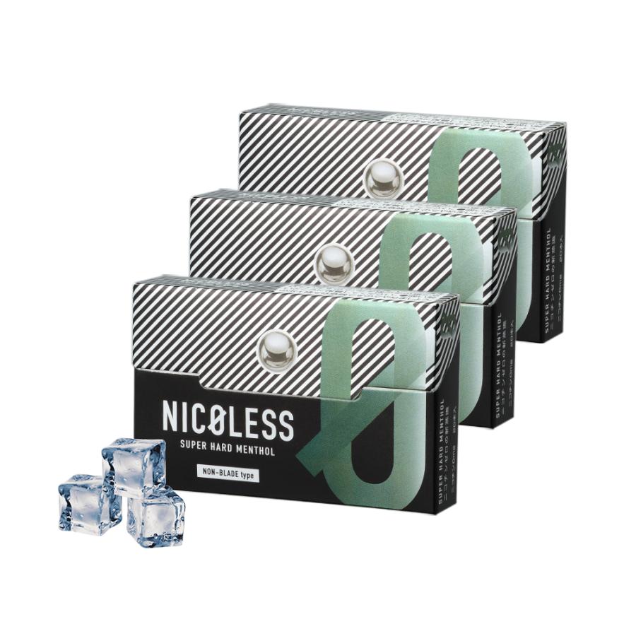 NICOLESS ニコレス 3箱セット (1箱20本入り) アイコスイルマ イルマ対応 誘導加熱式 ILUMA互換 加熱式たばこ 禁煙 ニコチン0 ニコチンなし ノンニコチン｜one-eighty｜02