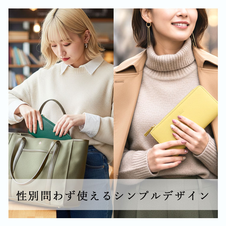 長財布 メンズ 本革 大容量 グリーン レザー 薄い 緑 深緑 男性