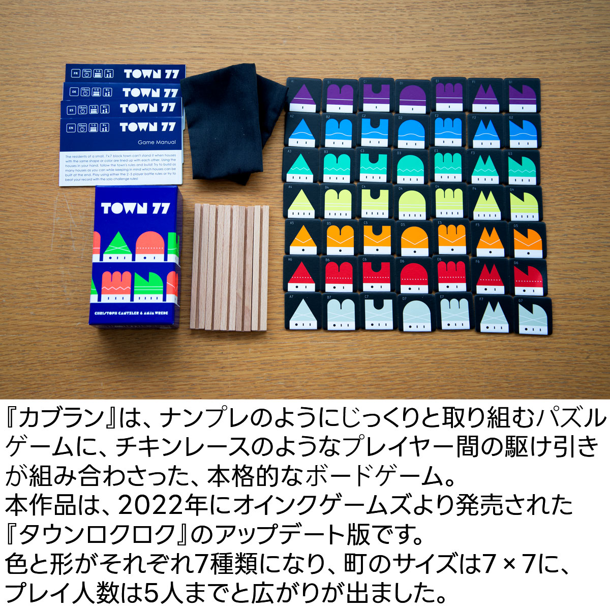 カブラン タウン77 新品 ボードゲーム 子ども 小学生 中学生 大人 アナログゲーム テーブルゲーム ボドゲ おもちゃ 誕生日プレゼント 子供 ギフト 男の子 女の子 家族 9歳 10歳 防災 おうち遊び オインクゲーム