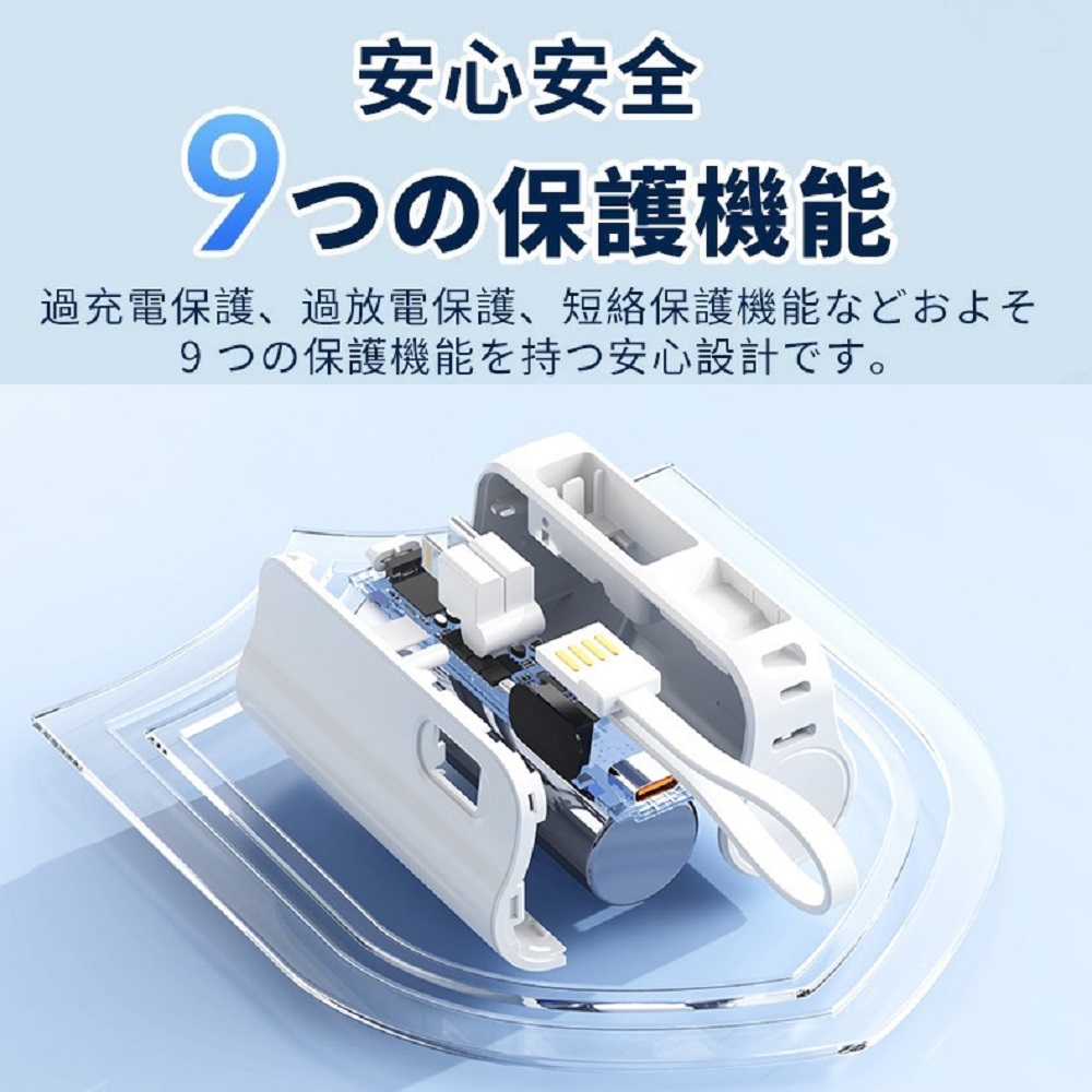 【高機能スタンド付】高速モバイルバッテリー６台＆専用スタンドセット モバイルバッテリー 5000mAh 超軽量 急速充電 22.5W 2台同時充電 一