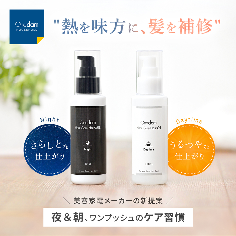 ヒートケア ヘアミルク ヘアオイル ワンダム 各100ml シトラスの香り
