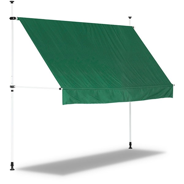 日よけシェード 幅3m つっぱり式 巻き上げ UVカット 99％ 撥水