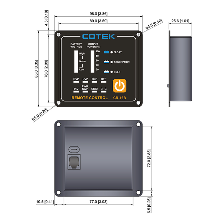 COTEK コーテック SCシリーズ専用 リモートコントローラー CR-16B