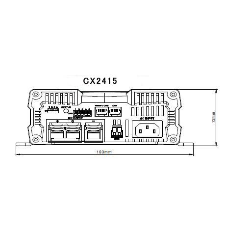 COTEK CX2415 最大出力電流12.5A 出力電圧24V 高性能充電器 3段階充電