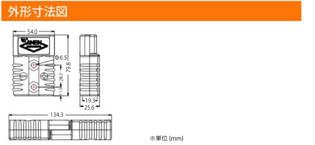 マルチポールパワーコネクタ バッテリー用コネクタ 175A 内容物