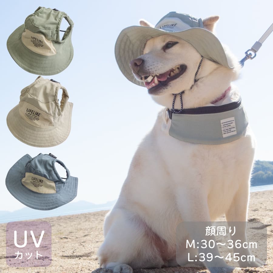 ③Parti du Ruban お帽子　ハット犬用品　写真撮影 LIFELIKE（ライフライク） 柴犬 帽子 ハット 犬 被り物 かぶりもの UV