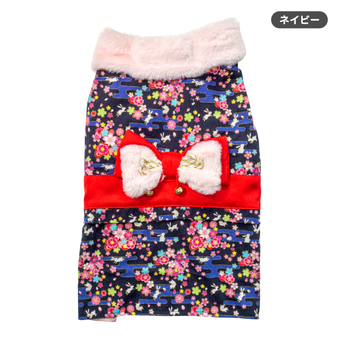 ★新作★完成品⭐︎犬服⭐︎犬用着物　女の子用 Sサイズ パープル 華 ペット（犬）の着物レンタル｜SSサイズ｜小型犬｜チワワ