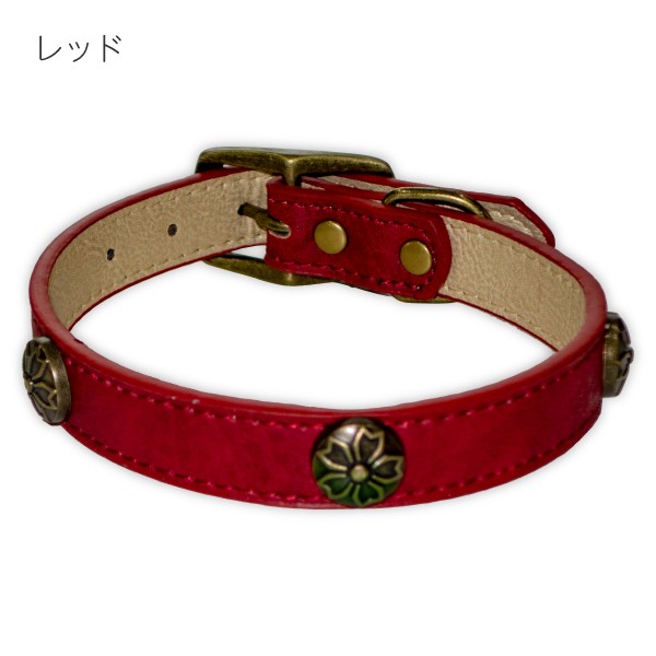 犬 首輪 犬用品 おしゃれ 柴犬 豆柴 アクセサリー ピンカラー 桜