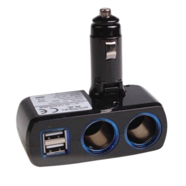 車 シガーソケット USB 増設 2連 電源 24V 12V 2口 二連 角度調整 LED
